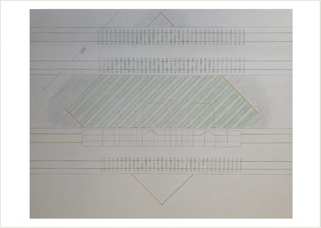 Eisenbahn-Waggon für Kinder - Bahnsteiggestaltung