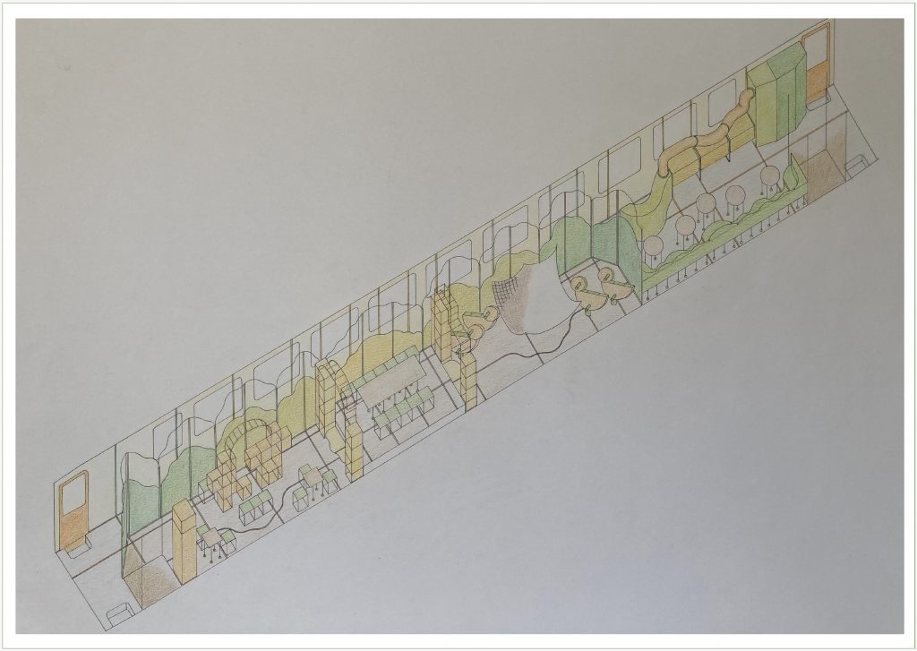 Eisenbahn-Waggon für Kinder - Isometrie